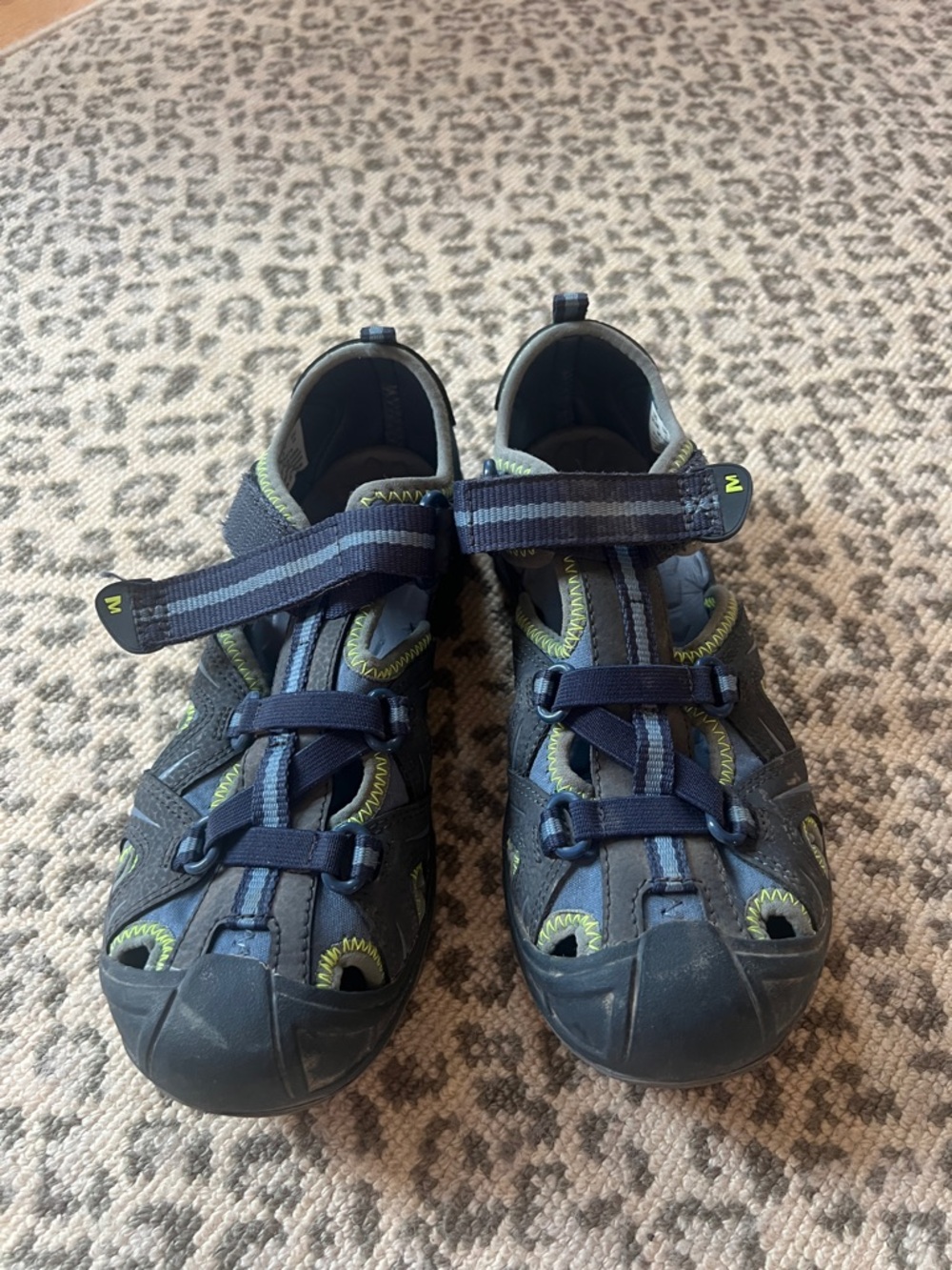 Merrell Navy and Lime Kids' Water Shoes
